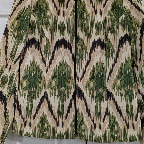 Preston & York Women's Elegant Full-Zip Jacket, Green/Brown, Size 8 - Picture 4 of 16